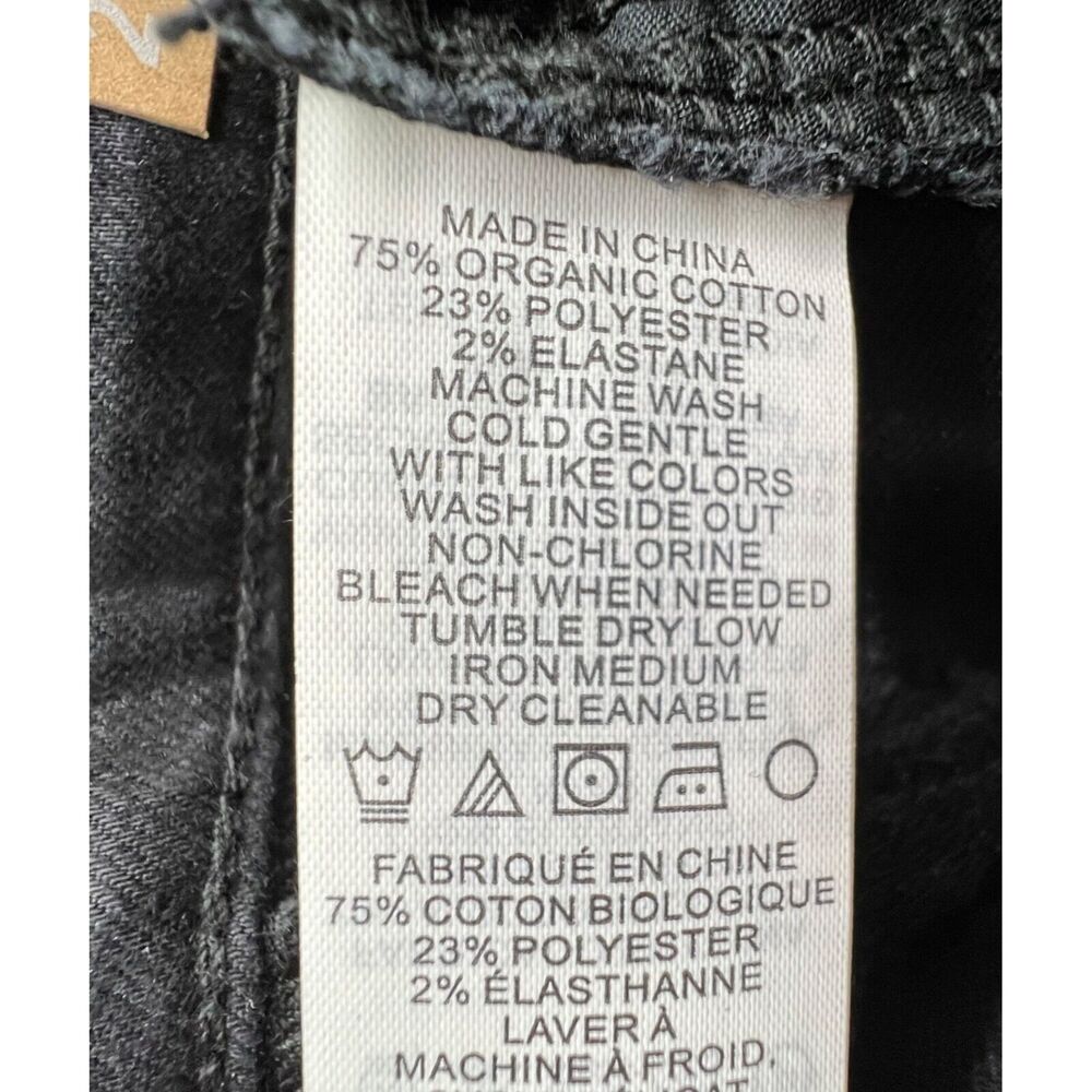 Prana Oday Jeans Womens 26 Black Out Skinny‎ Performance Stretch Denim Organic - Picture 12 of 14